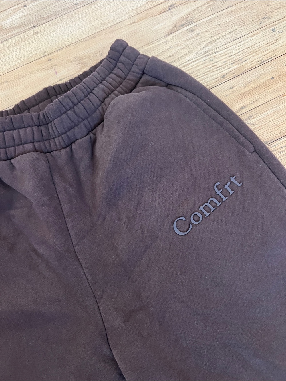 Comfrt Women's Brown Fleece Joggers - Cozy Track Pants - Picture 2 of 5